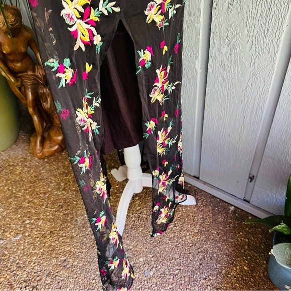 Vince Camuto Large Sleeveless Maxi Embroidered Floral Dress Spring Tropical - Picture 13 of 16